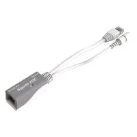 Inyector PoE Pasivo Gigabit MikroTik RBGPOE color blanco con plomo