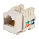Commscope JACK5C jack RJ-45 CAT5e color Blanco para Ponchado con herramienta de Impacto. Excede las especificaciones de otras marcas.