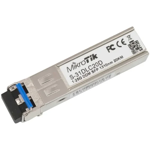 Transceiver Módulo SFP S-31DLC20D DX LC-UPC SM, color plateado