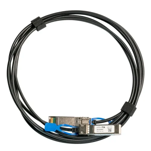 Cable DAC Mikrotik XS+DA0001 Fibra 1m SFP+ 1/10/25G, color negro