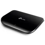 Switch de TP-Link TL-SG1005D 5 Puertos Gigabit con carcasa plástica. Uso en interiores. color negro. vista frontal