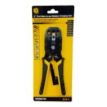 HERR-PONCHADO pinza ponchadora de precisión para conectores RJ45 en cable de red UTP Robusta y Práctica. Color amarillo con negro.