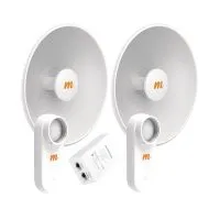 antena plato Mimosa C5x AP Kit AC con antena plato dish de 25dBi, potencia max. 27dBm. PTP hasta 700Mbps con puerto gigabit. Outdoor. color blanco