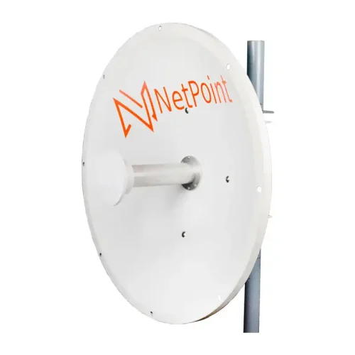 Antena Dish NetPoint NP2 Rango Extendido 4.9-6.4GHz de 34dBi, color blanco