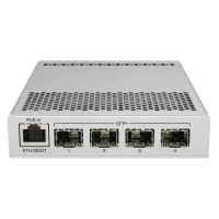 Mikrotik CRS305-1G-4S+IN Cloud Router Switch robusto con 1 puerto gigabit ethernet más 4 puertos SFP+ para módulos de fibra de 10G (no incluye módulos) para formato desktop con RouterOS level 5.