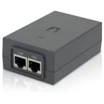 Ubiquiti POE-24-24W-G 24V 1AMP 24W inyector PoE con puerto Gigabit 10/100/1000Mbps y botón de reset. Incluye unidad PoE color negro y Power Cord.