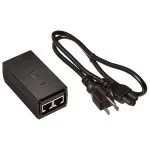 Ubiquiti POE-24-24W-G 24V 1AMP 24W inyector PoE con puerto Gigabit 10/100/1000Mbps y botón de reset. Incluye unidad PoE color negro y Power Cord.