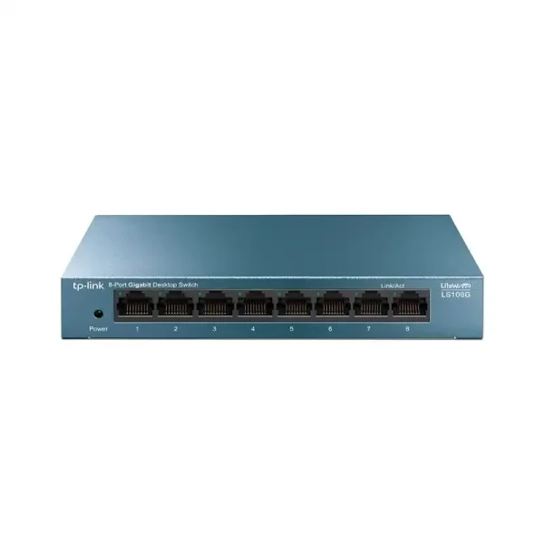 Switch TP Link LS108G Desktop 8 Puertos Gigabit 10/100/1000 Mbps, color azul oscuro