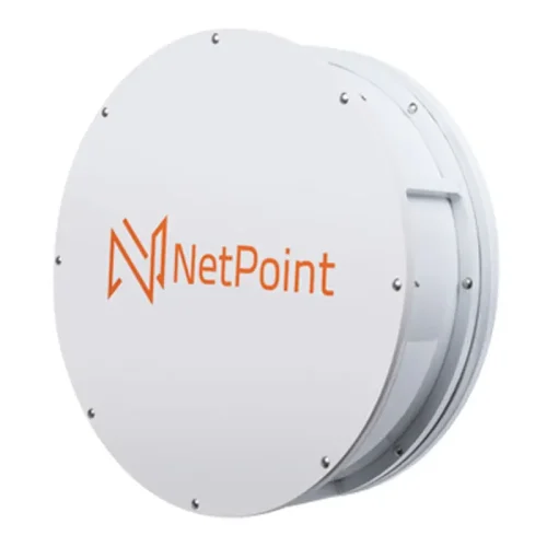 Antena Dish NetPoint NPX2 de 34dBi Blindada Banda Ext 4.9-6.4GHz, color blanco