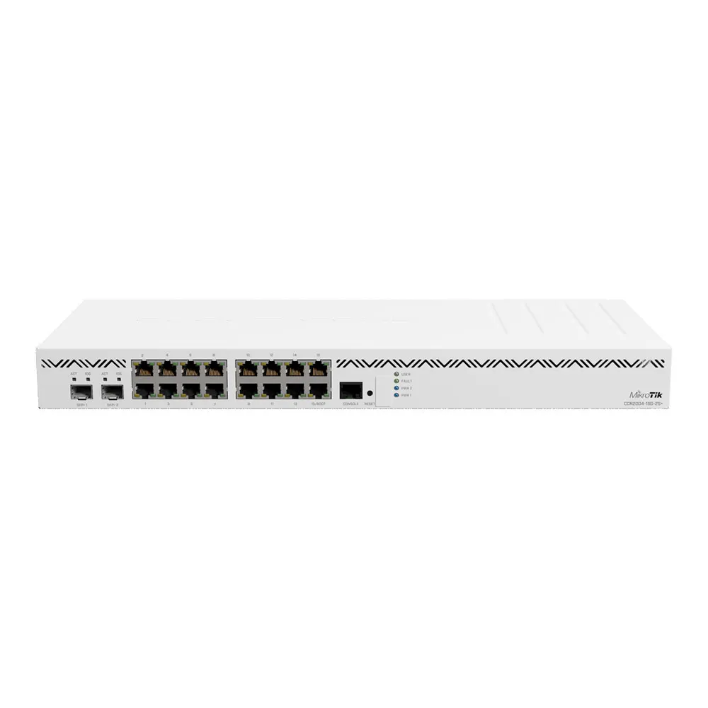 Cloud Core Router MikroTik CCR2004-16G-2S+, color blanco