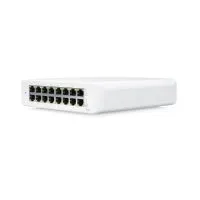 Switch de Ubiquiti UniFI PoE USW-Lite-16-POE de segunda generación de 16 puertos con 8 puertos PoE+ 802.3at. Administrado y configurado por el controlador de red UniFi con soporte de aplicación móvil UniFi. Color Blanco. vista lateral