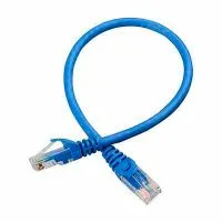 Connection CPC-6201 Cable patch cord UTP certificado 100% cobre con conectores RJ-45 CAT6 de 1FT (1 pie) o 30,48 cm de longitud, perfecto para patcheo en un patch panel. Color azul.