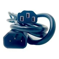 Cable de Poder IEC con conector EC 60320 C13 a EC 60320 C14 utilizado para conectar PDU, Servidores y PCs. Longitud de 1,8 metros.